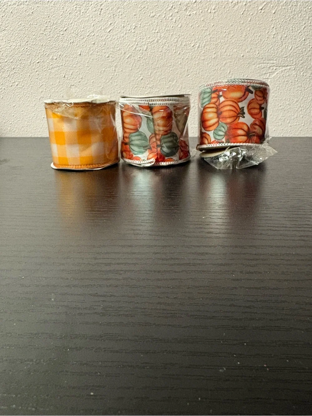 Perfect Harvest Fall Decorative Ribbon Bundle 2.5in x 9ft Pumpkin Plaid